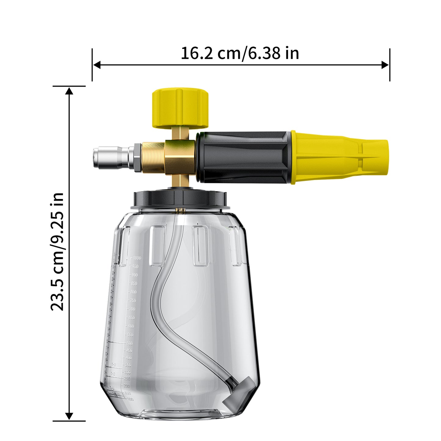 Pohir Foam Cannon with Dual-Connector Accessory,1/4 Inch Quick Connect