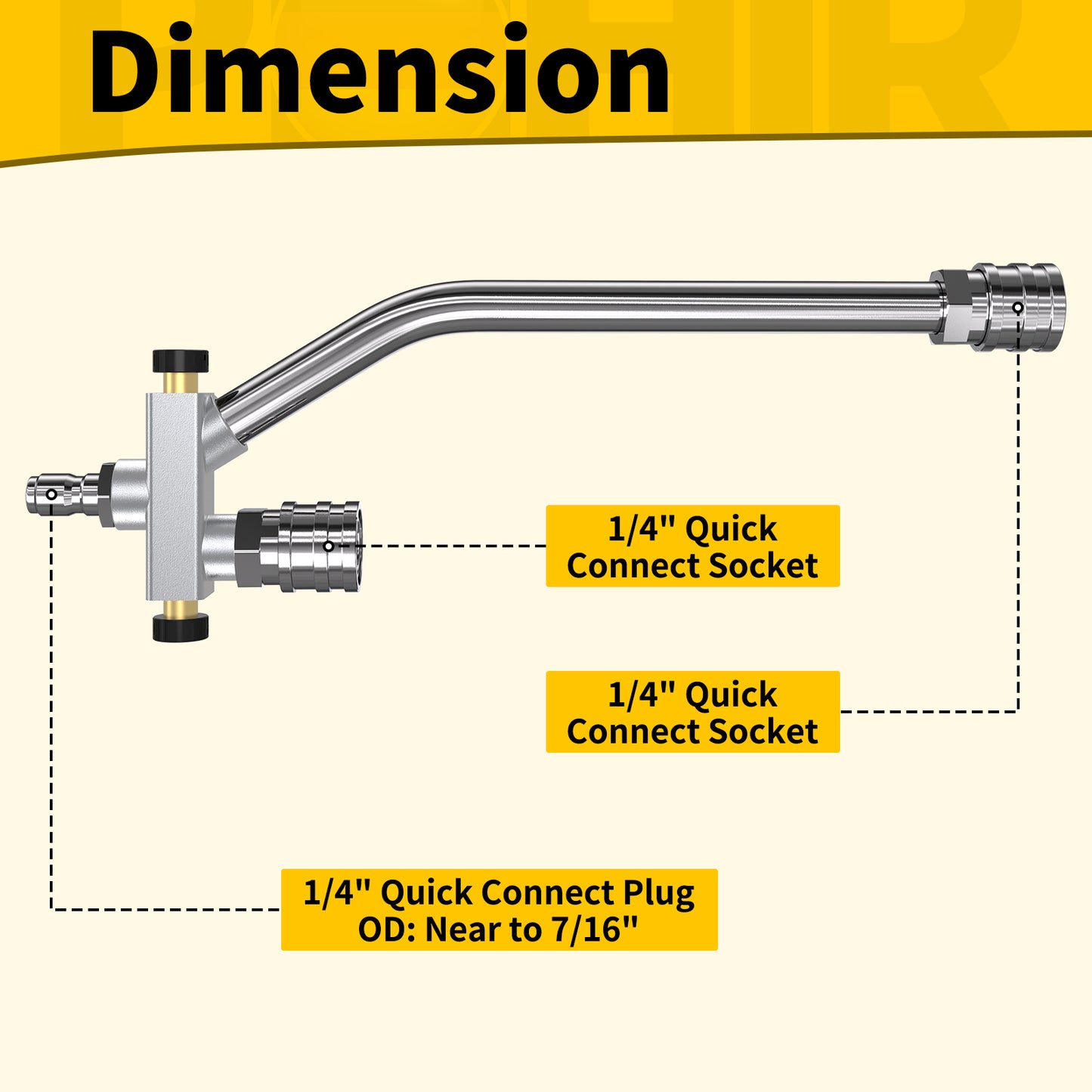 Pohir Foam Cannon with Dual-Connector Accessory,1/4 Inch Quick Connect