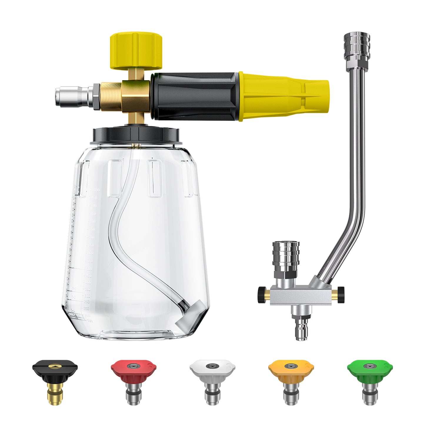 Pohir Foam Cannon with Dual-Connector Accessory,1/4 Inch Quick Connect