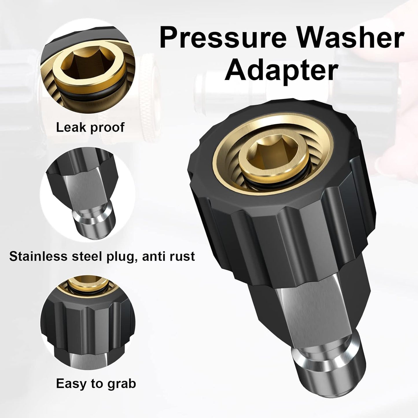 POHIR Pressure Washer Adapter Set 8 Pack