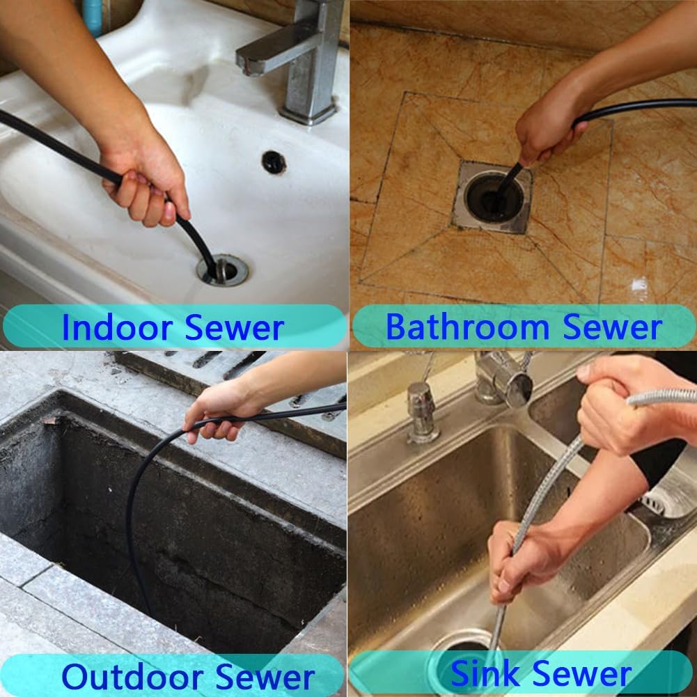 Boquilla de desatascador de alcantarillado, boquilla de manguera de desatascado de alta presión, con conector rápido de acero inoxidable de 1/4'', 5000 PSI