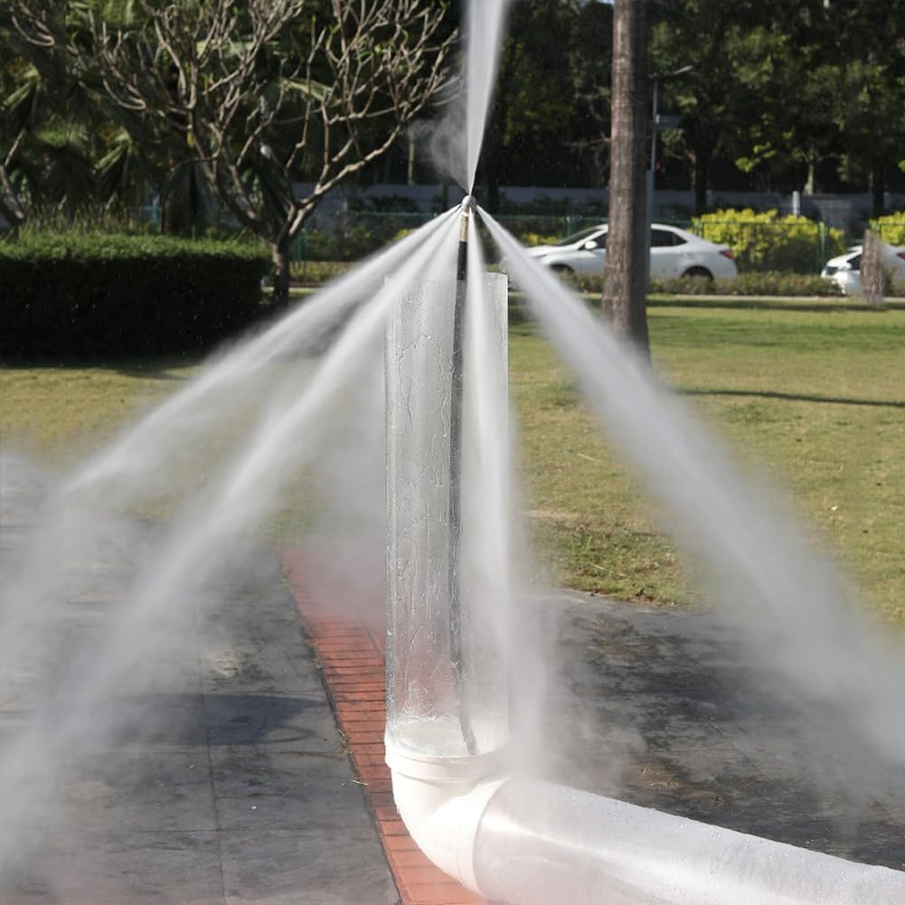 Boquilla de desatascador de alcantarillado, boquilla de manguera de desatascado de alta presión, con conector rápido de acero inoxidable de 1/4'', 5000 PSI