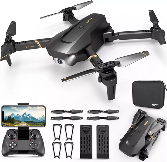 Foldable Mini Drone with Camera - 1080P HD Drone ,3 Batteries,Drones for Adults Kids